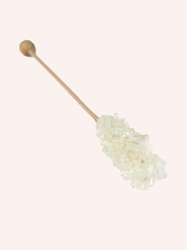 rock candy, rock candy on a stick, cane sugar, hand crafted, white rock candy