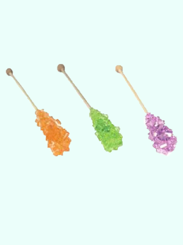 rock candy, rock candy on a stick, cane sugar, hand crafted